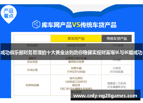 成功俱乐部财务管理的十大黄金法则助你稳健实现财富增长与长期成功